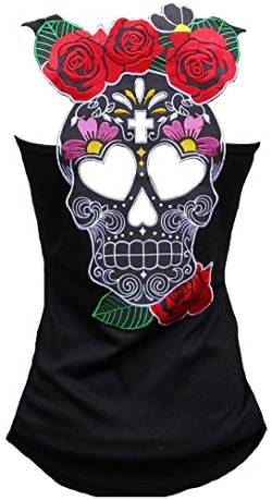 Rockabilly Punk Rock Baby Damen Tank Top Shirt Schwarz Muerte Mexican Skull L von d'Rockabilly Punk Rock Baby