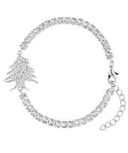 d'origine Libanon Zedernbaum Armband, Libanesisches Zirkonia Armband, Libanon Kette, Libanesischer Schmuck, Libanesischer Zedernbaum Schmuck für Damen Silber von d'origine