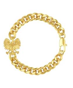 d'origine Polen Adler Wappenarmband, Polnisches Armband, Polen Adler Kette, Polnischer Schmuck, Polnischer Wappenschmuck für Herren Gold von d'origine