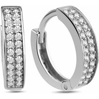 dKeniz Paar Creolen 925/- Sterling Silber Pave von dKeniz