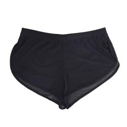 dPois Herren Transparent Slip Sexy Mesh Unterhose Boxershorts Breifs Shorts Unterwäsche Sommer Badehose Beachwear Schwarz XL von dPois