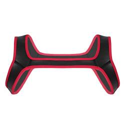 dPois Männer Neopren Schulterbandage Brust Harness Geschirr Schulterschutz Herren Brustgeschirr Schultergurt Sportwear Fitness Gym Sport in Schwarz Blau Rot M von dPois