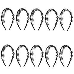 dailymall 10er Set Kunststoff Stirnband DIY Haar Band Haarband Haarreif Mit Zähne von dailymall