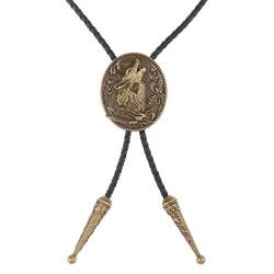 dailymall Männer Tribal Western Leder Bolo Tie Indian Halskette Schmuck - Bronze, 1m von dailymall