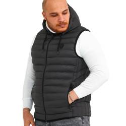 danger Übergröße Herren Weste, Wasserdicht, Winddicht,%100 Polyester, Atmungsaktiver Stoff, Leicht und Strapazierfähig Mantel Herren Winter, Waschbar, Große von 3X bis 7XL | 3XL - Anthrazit von danger