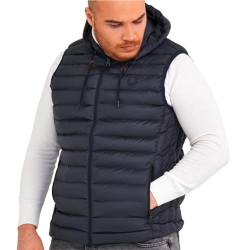 danger Übergröße Herren Weste, Wasserdicht, Winddicht,%100 Polyester, Atmungsaktiver Stoff, Leicht und Strapazierfähig Mantel Herren Winter, Waschbar, Große von 3X bis 7XL | 5XL - Navy blau von danger