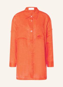 Darling Harbour Leinen-Overshirt orange von darling harbour