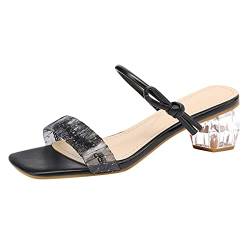 Frauen Casual Sandalen Sommer Mode Mesh Strass Kristall Ferse Lässige Sandalen Damen Elegante Split Toe Kleid Schuhe von dasg