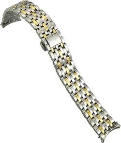 Edelstahl-Uhrenarmband Ersatz für Omega De Ville Prestige Orbis Edition Uhrenarmband Metall glänzend 20 mm 16 mm 19 mm, Silberfarben / goldfarben, 20 mm von dayeer