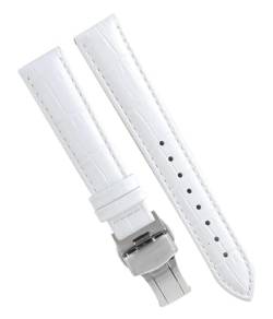 dayeer Frau Kalbsleder Armband Uhrenarmband für Tissot T099 T050 T085 T055 T02 Lady Armband Armband (Color : Blue White, Size : 22mm) von dayeer