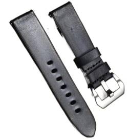 dayeer Lederarmband-Schnellverschluss-Uhrenarmbänder für Panerai Brown Watch-Ersatzzubehör (Color : Black, Size : 24mm) von dayeer
