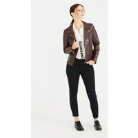 dc Dericompany Lederjacke BD00007 Damen "Carmen" aus Lammleder in Bordo, Echtleder Übergangsjacke, Freizeitjacke, Bikerjacke aus echtem Leder von dc Dericompany