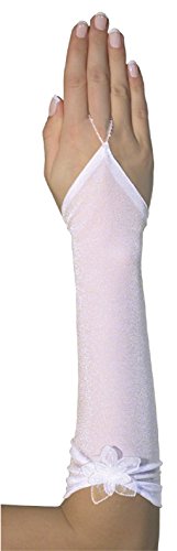 deine-Brautmode Brauthandschuhe Fingerlose Handschuhe, A305 30cm, Ivory von deine-Brautmode