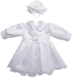 deine-Brautmode Kleid Babykleid Taufkleid Festkleid Mütze Mädchen Baby Taufe, Mia Kleid+Mütze 68 von deine-Brautmode
