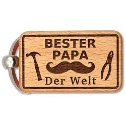 dekolaser24 - Schlüsselanhänger Bester Papa Welt Familie Beziehung Freundschaft Liebessprüche Für Männer Frauen Geschenk zum Geburtstag oder Weihnachten von dekolaser24