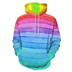 delayer Hoodie Für Erwachsene Aquarell Stripes Regenbogenfarben Sweatshirts Hoody Mit Tasche Für Herren Damen von delayer