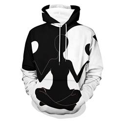 delayer Hoodie Für Erwachsene Yoga-Frauen Im Yin-Yang-Symbol Sweatshirts Hoody Mit Tasche Für Herren Damen von delayer