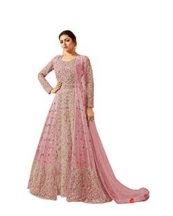 delisa Anarkali Damen Bademantel, Bollywood-Stil, lang, indisches/pakistanisches Design, Gr. LT - Pink - Klein von delisa