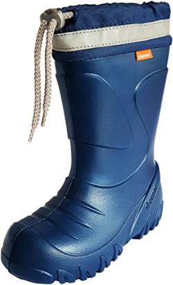 demar. Kinder Mädchen Jungen Gummistiefel Wolle gefüttert Regenstiefel leichtes Eva Material Blau 30/31 EU von demar.