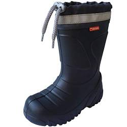 demar. Kinder Mädchen Jungen Gummistiefel Wolle gefüttert Regenstiefel leichtes Eva Material Graphit 26/27 EU von demar.