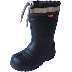 demar. Kinder Mädchen Jungen Gummistiefel Wolle gefüttert Regenstiefel leichtes Eva Material Graphit 34/35 EU von demar.