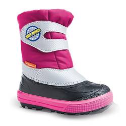 demar. Kinder Winterstiefel mit WOLLE gefüttert BABY SPORTS (24/25, pink) von demar.