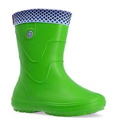 demar. federleichte EVA Gummistiefel gefüttert Regenstiefel Vibes (26/27, Hellgrün) von demar.