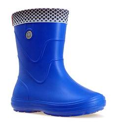 demar. federleichte EVA Gummistiefel gefüttert Regenstiefel Vibes (34/35, Blau) von demar.