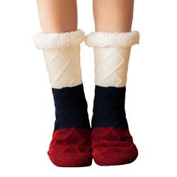 Winter-Bodensocken, Bodensocken Damen | Slipper-Socken für Damen,Bequeme Gripper-Slipper-Socken, rutschfeste, flauschige Schlafsocken, Geschenk für schwangere Frauen Demaxiyad von demaxiyad
