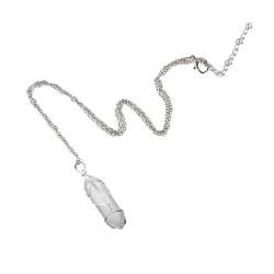 demaxiyad Sechseckige Edelstein-Halskette,Kristalle zur Schmuckherstellung - Verpackte Anhänger-Halskette für Männer, Steinketten für Frauen, Geschenke zu Weihnachten für die Inneneinrichtung von demaxiyad
