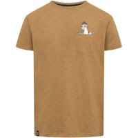 Derbe Hamburg T-Shirt - Langer Hals - S bis 3XL - für Männer - Größe M - braun von derbe hamburg