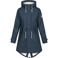 Derbe Hamburg Wintermantel - Friese Tidaholm - S bis 3XL - für Damen - Größe 3XL - navy/weiß von derbe hamburg