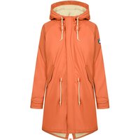 Derbe Hamburg Wintermantel - Friese Tidaholm - S bis XL - für Damen - Größe S - orange/weiß von derbe hamburg