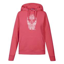 derbe Damen Pullover Hoodie Kapuzenpullover Sweater Fishskull, Farbe:Pink, Artikel:-0330 Paradise pink, Größe:L von derbe