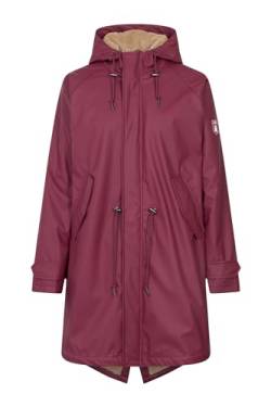 derbe Friese Tidaholm Damen Regenjacke Dunkel Rot Gefüttert Tibetan Red 34 von derbe