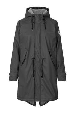 derbe Friese Tidaholm Damen Regenjacke Schwarz Grau Gefüttert Phantom Grey 40 von derbe