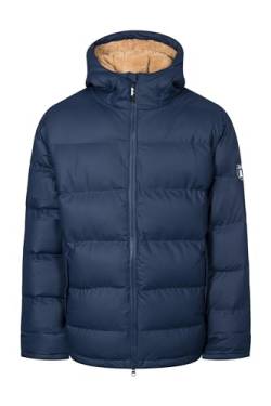 derbe Interholm Cozy Herren Winterjacke Blau Dress Blue Caramel Puffer Jacket Teddy XXL von derbe