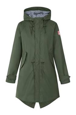 derbe Traveby Friese Fisher Oliv Damen Regenjacke Nachhaltig 42 von derbe