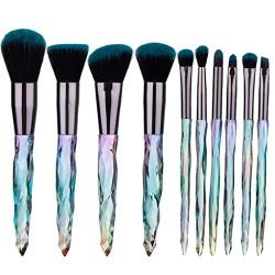 10 PiecesMakeup Brush Set Cosmetics Blush Foundation Brush Eye Shadow Lip Brow Makeup Brush Set (Color : B Size : Suit) (A Suit) von dfghjdfgas