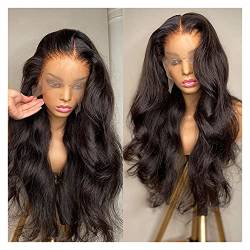 13×6 Body Wave Lace Front Wig Human Hair Wigs for Women Frontal Bob Pre Plucked Brazilian Lace Front Wig Light Brown Lace (Density : 99J lace Wig 180% Stretched Length : 28inches) (10inches 1B lace von dfghjdfgas