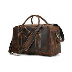 17" Vintage Leder Duffle Bag Travel Bag Carry-on Luggage Übernachtung Tasche Gym Weekender Tasche Geschenk für Vatertag von dfghjdfgas