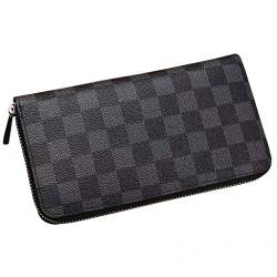 Cowhide Long Wallet Cellphone Clutch Business Men's Clutch Checkbook Handbag Zipper Design von dfghjdfgas