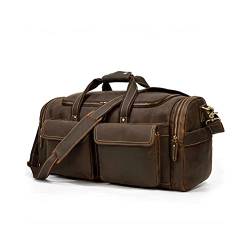 Handmade Leather Travel Duffel Bag - Leather Overnight Weekender Luggage Bag - Carry On Large Traveling Handbag for Gym for Vater's Day von dfghjdfgas