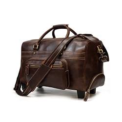 Handmade Leather Travel Duffle Bag | Vintage Classic Style with Modern Outlook | High Capacity Carry On Bag for Men and Women Business Trip Bag von dfghjdfgas