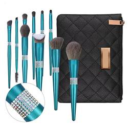 Makeup Brush Set 10pcs Diamond-Encrusted Griff Glitter Kosmetik Tools Makeup Tool von dfghjdfgas