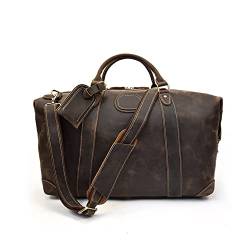 Oversized Leather Travel Duffel Bag Weekender Overnight Bag Carry on Hand Bag Travel Bag for Men and Women (Color : B) von dfghjdfgas