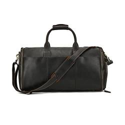 Vintage Leder Travel Duffel Bag | Gym Sports Bag Airplane Luggage Carry-On Bag | Gift for Vater's Day (Color : A) (A) von dfghjdfgas