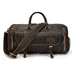 briefcase Handbags For Men Genuine Leather Travel Duffles Travel Travel Travel Shoulder Hand Luggage Bags Laptoptasche (Color : A) von dfghjdfgas