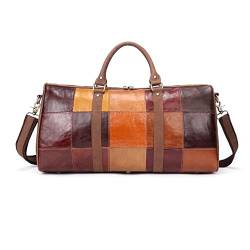 briefcase Soft Leather Travel Bag Man Woman Unisex Travel Handbags Cowskin Large Bag Laptop Bag (Color : A) von dfghjdfgas
