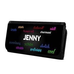 Geldbörse mit Namen Jenny - Design Positive Eigenschaften - Brieftasche, Geldbeutel, Portemonnaie, personalisiert für Damen und Herren von digital print